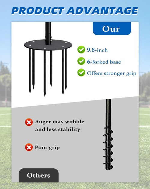 Arejonner Tetherball Set with Heavy-Duty Adjustable Pole (Up to 8ft), Soft-Touch Ball & 5-Prong Base - Professional Outdoor Game for Backyard, Lawn, Beach - Includes Ball, Rope, Pole & Base for Kids