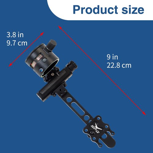 FENJANER Archery Compound Bow Sights - 1 pin or 5 pins Bow Sight with 8X Scope Lens Right Hand No Tools for Quick Adjustment for Outdoor Hunting (1 Pin Sight)