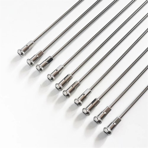 USXUEMIAO 36pcs/lot 11G Diameter 2.85mmLength 55-305mm J-Bend Electric Bike Spokes Material 304 Stainless Steel E-Bike Spokes with Nipples(130mmX2.85mm)