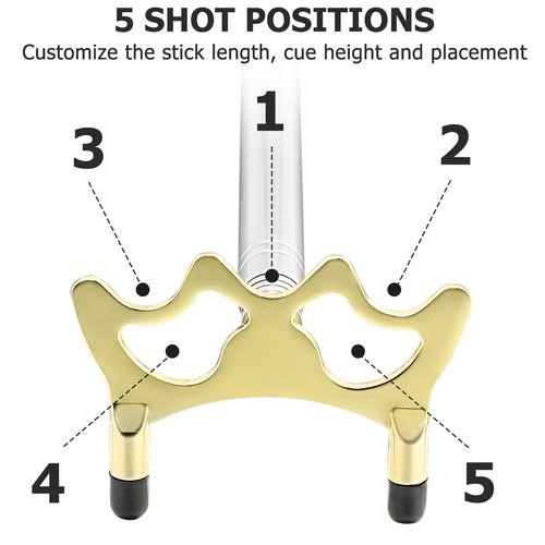 Skylety Pool Cue Snooker Stick Pool Table Accessories Retractable Billiards Cue Rest with Removable Brass Bridge Head (Low Bridge Head,Stainless Steel)
