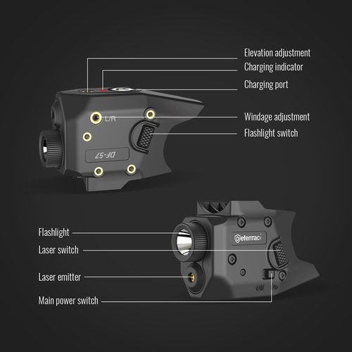Defentac 600 Lumens Pistol Light Laser Combo is Compatible with KAHR CT9/ CW9/ CM9/ CT40/ CW40/ CM40/ TP9/ P9/ PM9/ TP40/ P40/ PM40 Only