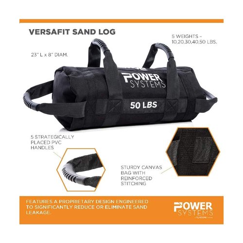 Power Systems VersaFit Sand Log, 50 Pounds (13494), Black
