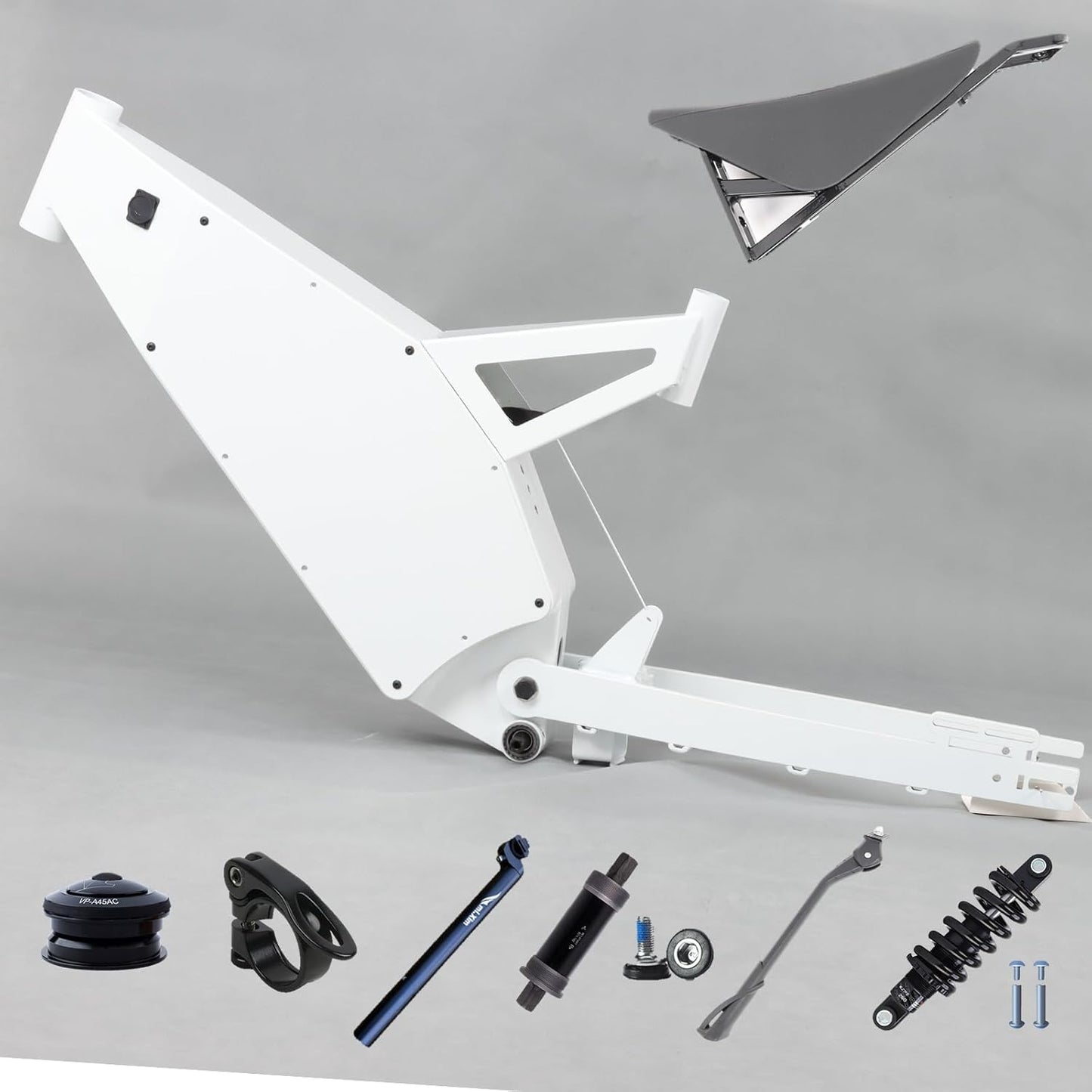 KEYU F6 DIY Ebike Frame Ebike Full Suspension Frame Rear Drive Motor Electric Bike Frame Ebike Frame Kit Enduro Ebike Frame Kit