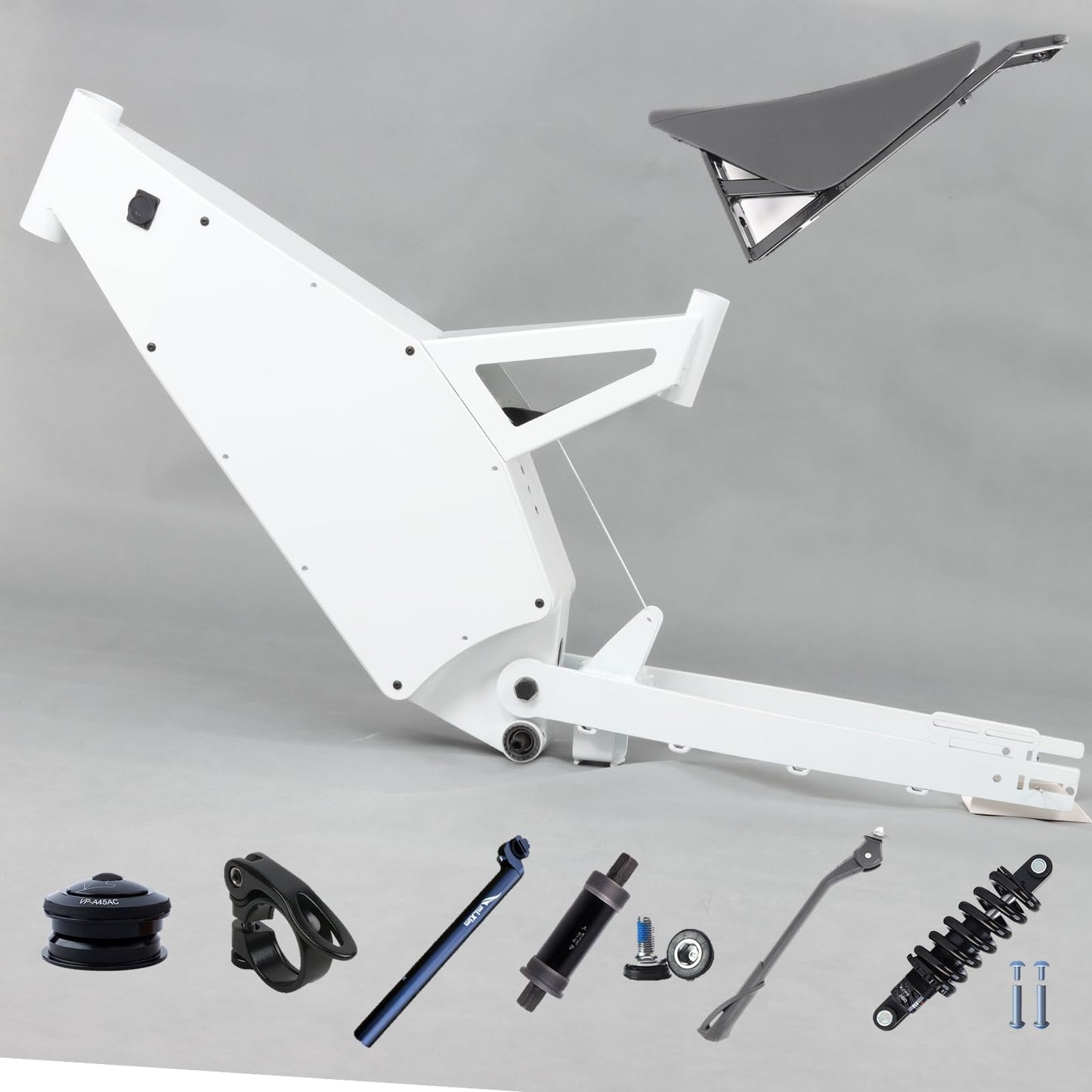 KEYU F6 DIY Ebike Frame Ebike Full Suspension Frame Rear Drive Motor Electric Bike Frame Ebike Frame Kit Enduro Ebike Frame Kit