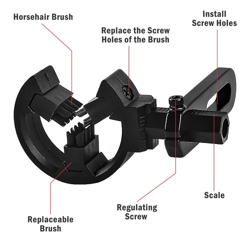 Archery Bow Brush Capture Arrow Rest, Compatible with Every Compound Bow Hunting and Bowfishing Accessories - Full Containment - Left & Right Hand Use (Brush -3)