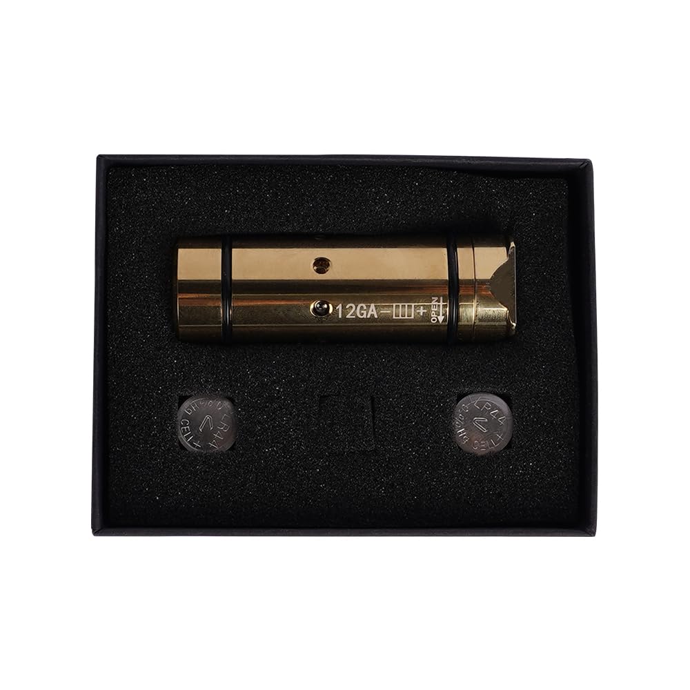 12GA Laser Cartridge for Dry Fire Practice System Home Training Portable Laser Bullet with Orings & Battery Laser Trainer Suitable for Shotgun