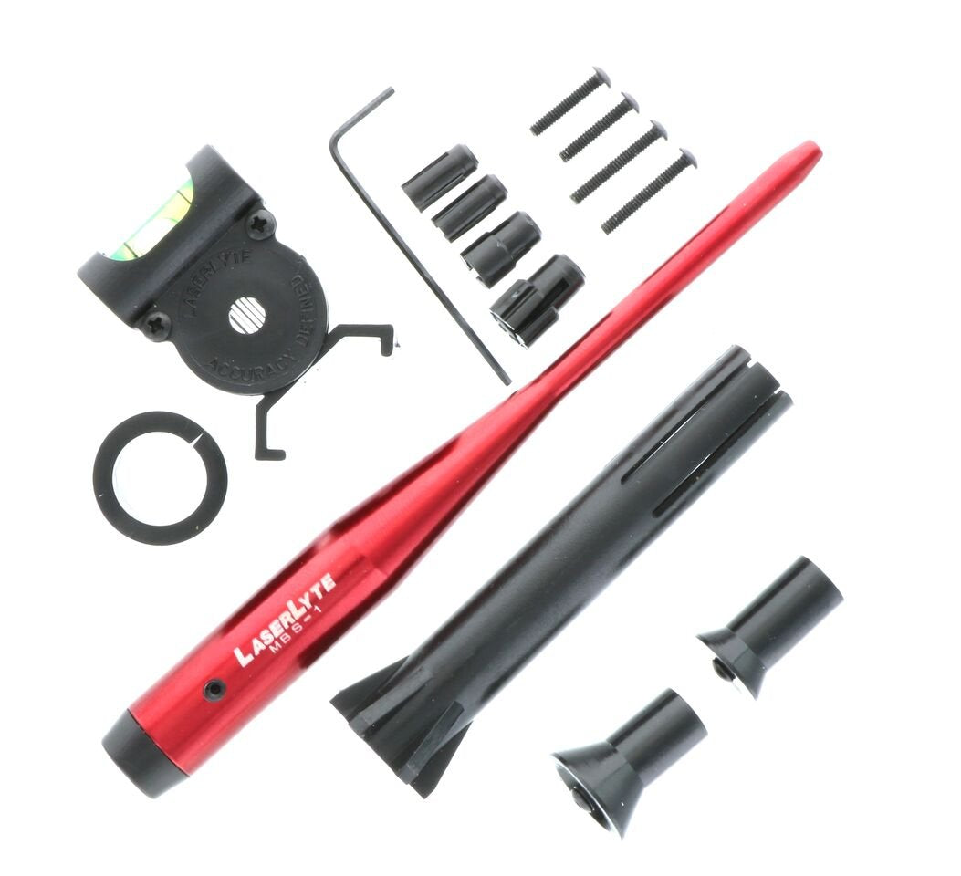 LaserLyte MBS-DLUX LaserLyte Universal Laser Bore Sight for Alignment of Iron Sights and Hunting Scopes for .22-.50 Caliber Rifles and Handguns with Carrying Case