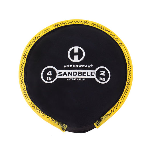 HYPERWEAR SandBell Sandbag, 4 lbs, Pre-Filled with Clean USA Sand, Soft Weights for Exercise, Fitness & Rucking