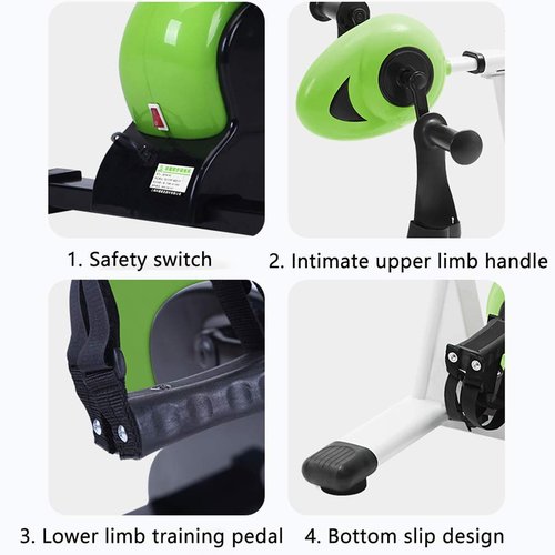 Portable Pedal Exercise Electric Bike Foldable Home Elderly Upper and Lower Limbs Pedal Trainer, and Stroke Survivor Rehabilitation Equipment (B ),B