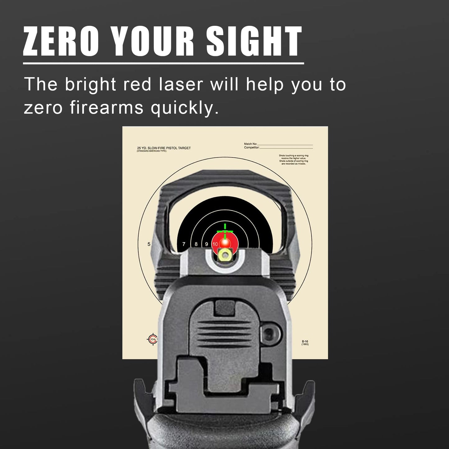 Angeebin Special Laser Boresighter End Barrel Laser Bore Sight Accurately and Easy to Fit Revolvers Pistols Rifle and Air Guns (.22LR/.223REM)