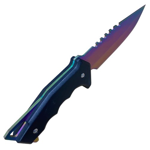 JPOKINAWA 10.5" Full-Tang Fixed Blade Tactical knife - Fade, Stainless steel Blades sharp