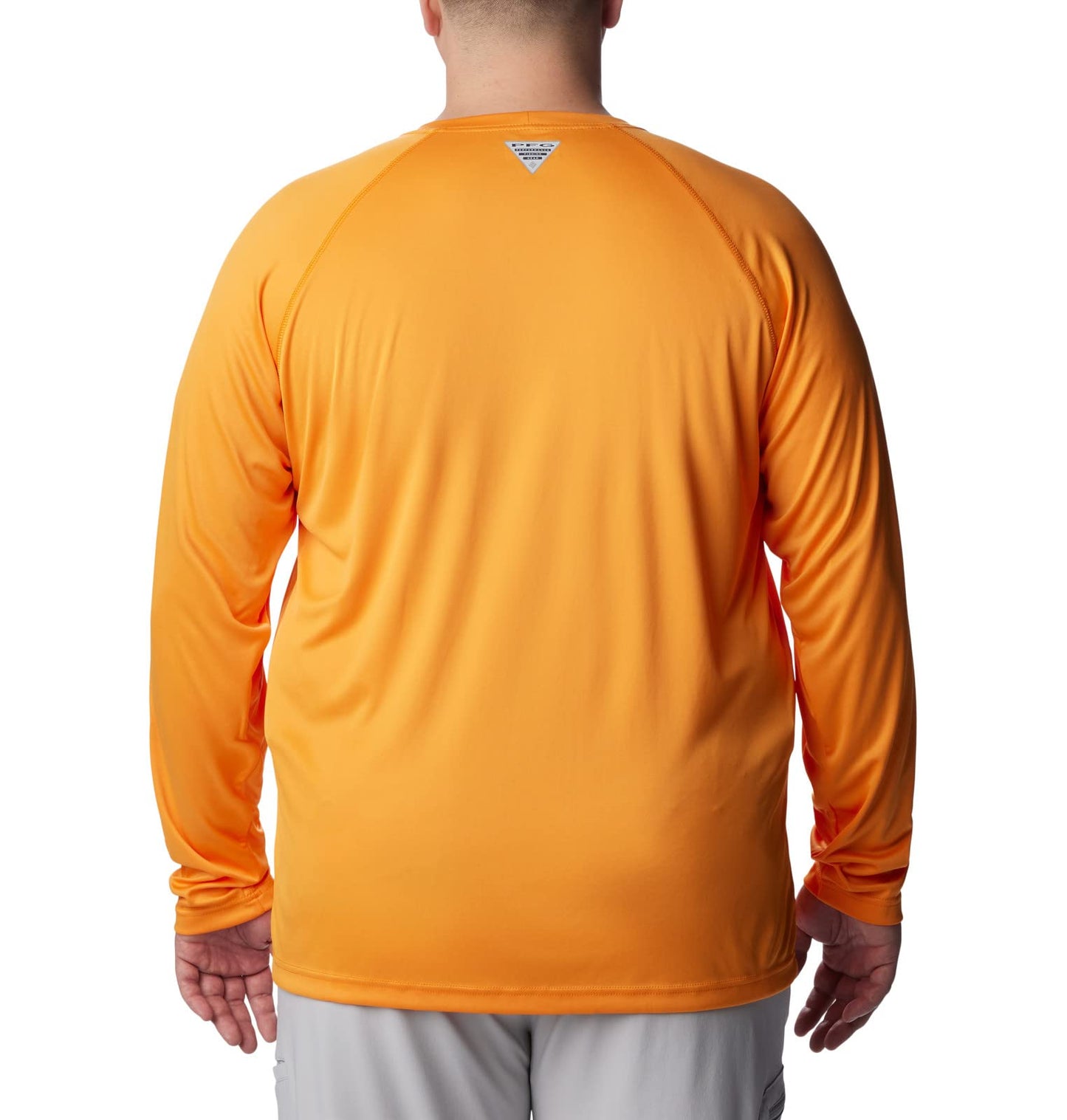 Columbia Men's Terminal Tackle Long Sleeve Shirt, Orange Blast/Black Logo, 4X Big