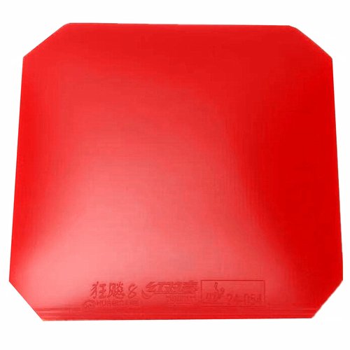BestParts DHS Hurricane 8 Table Tennis Rubber Sheet Ping Pong Rubber Sponge Thickness 2.2mm,Hardness 39 Degree,Red or Black (Red)