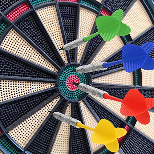 Silver Soft Tip Darts Set for Electronic & Plastic Dartboards - 20 Darts + 100 Tips