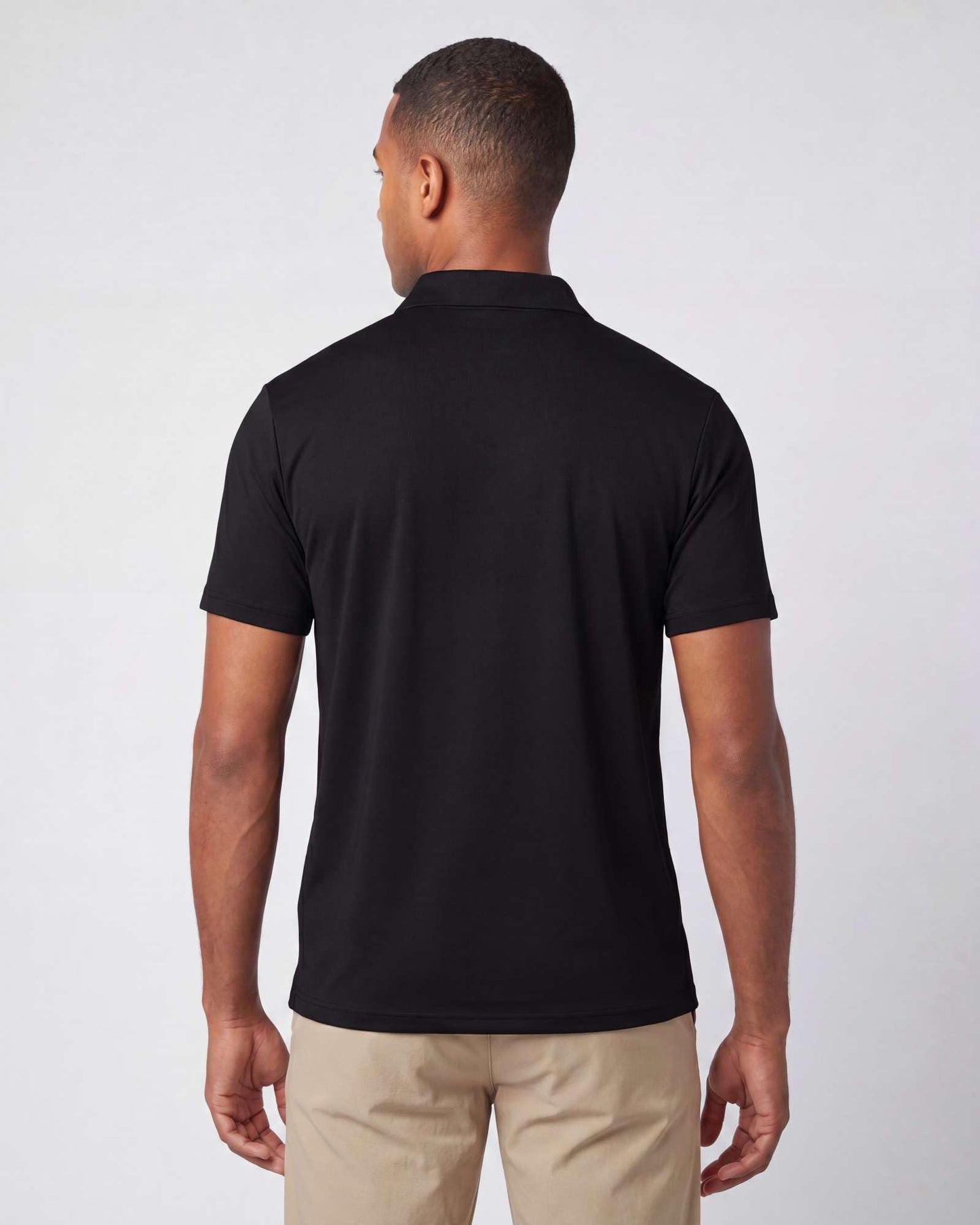 Real Essentials 3 Pack: Men's Short Sleeve Golf Polo Casual Workout Sports Moisture Wicking Collared Shirt, Set C, Large