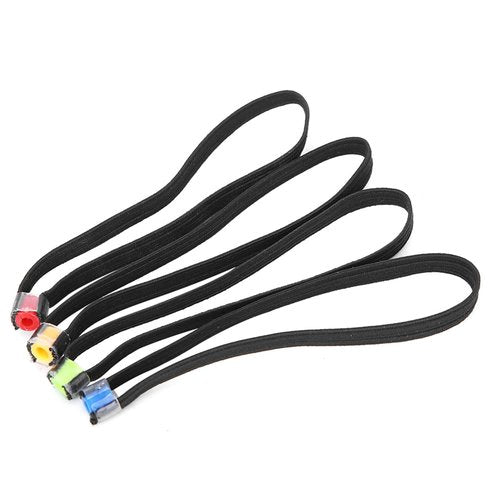 Kodrily Tippet Rings Small, 3.35in Tippet Holder, Portable Fish Wire Loop Tackle, Black 4Pcs Elastic Fabric Lightweight, Fly Fishing Tippet Spool Ring for Line Winder
