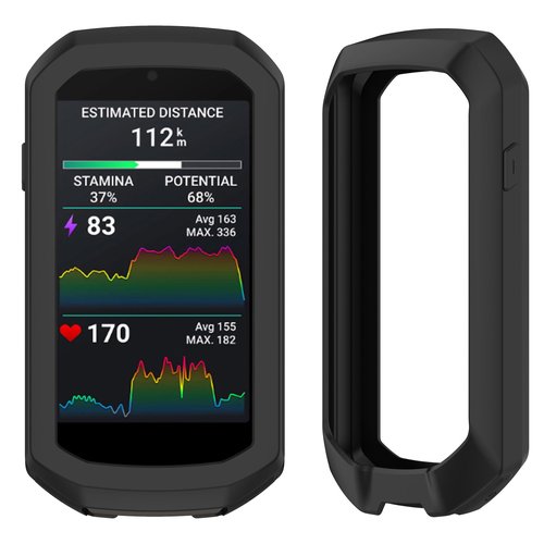 Garmin Edge 1050 Premium Cycling Computer Bundle - Color Touchscreen, Built-in Speaker, Training & Group Ride, Road Alerts with PlayBetter Silicone Case (Black), Screen Protectors, Tether & More