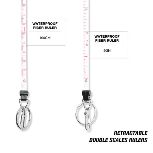 SF Fly Fishing Zinger Retractor with Retractable Measuring Tape Style for Anglers Tools and Gears Holder Combo Black
