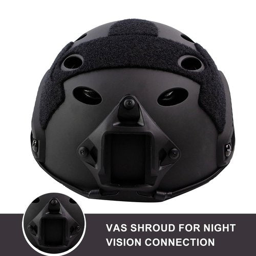 Tactical Airsoft Ballistic Helmet - Thick Version PJ Helmet in Black, Green, Tan - M Size