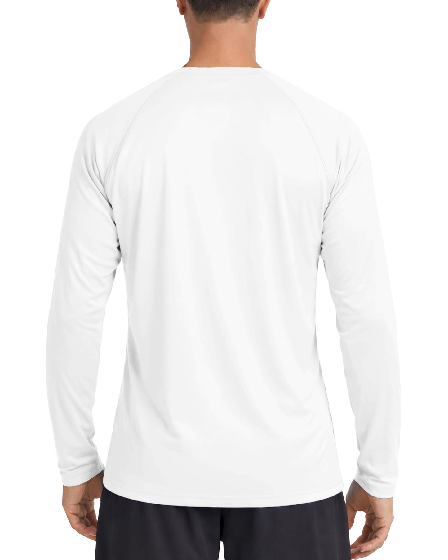 Boladeci Rash Guard for Men SPF Shirts Long Sleeve Lightweight UPF 50+ Sun Protection Swim Shirts Quick Dry UV Surf Water Running Fishing Tee T-Shirts White
