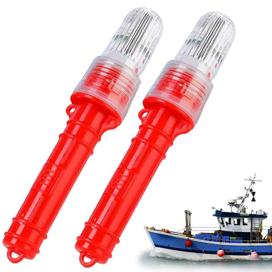 2PCS Boat Flares, 2025 New Coast Guard Approved Marine Boat Flares Kit, Waterproof Emergency Signals Safety Kit for Fishing Boats, Life Rafts & Emergency Signaling (Red)