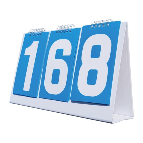 Menolana Flip Scoreboard Counter 3 Digits Competition Team Games Score Keeper Tabletop Score Flipper for Badminton Football Volleyball