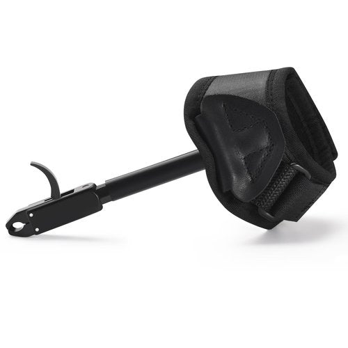Jimtoiny Compound Bow Release Aid Trigger, Professional Adjustable Wristband Archery Thumb Releases Buckle for Hunting Shooting Accessories, Black Wrist Strap