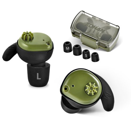 ZOHAN Rechargeable Electronic Sound Suppression, with 4X Sound Amplification, Hearing Protection Earbuds for Shooting, Independent Volume Control, 3 Sizes Ear Plugs
