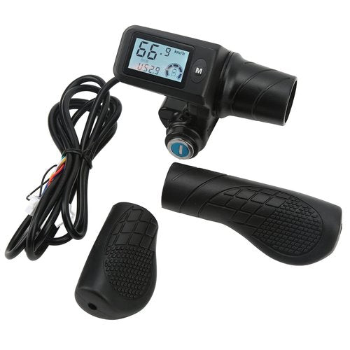 plplaaoo Electric Bike Motor Controller Set Premium 36V 48V 1000W Brushless Controller with LCD Panel Split Throttle Grip for 22.5mm Handlebar Aluminum Alloy ABS Material