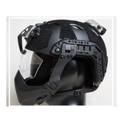 FM* Half Seal Mask (Folding Typle) for Tactical Helmet (TypeA) BK