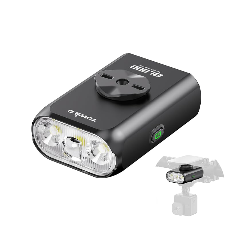 BL900 Bike Light with Garmin Mount, 900 Lumens, USB-C Rechargeable, 6 Modes, IPX6 Waterproof - Black