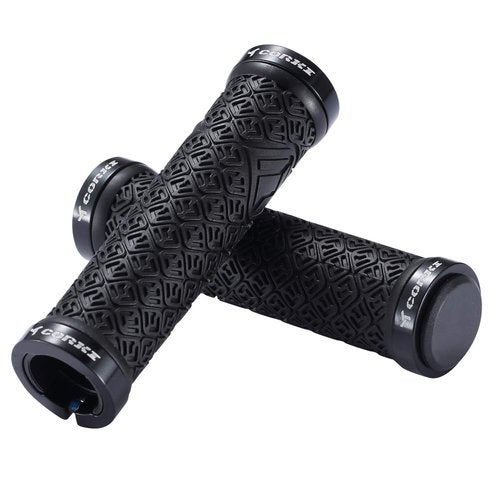 Corki Mountain Bike Grips,Double Lock on Locking Bicycle Handlebar Grips for MTB,Downhill