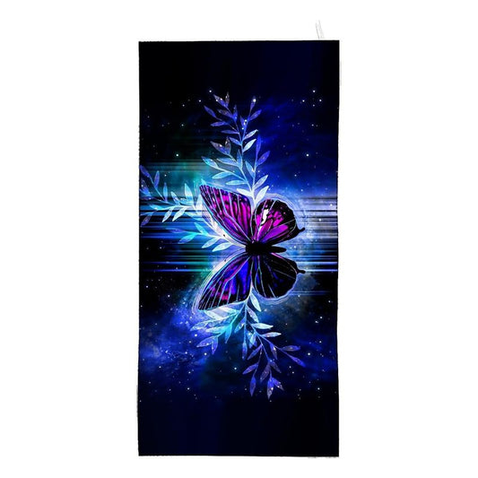 Amasnay Galaxy Butterfly Microfiber Beach Towel Sand Free Towels Thin Quick Dry Super Absorbent Oversized Large Lightweight Towels for Travel Sports Pool Swimming Bath Camping Yoga Women Girls Adults