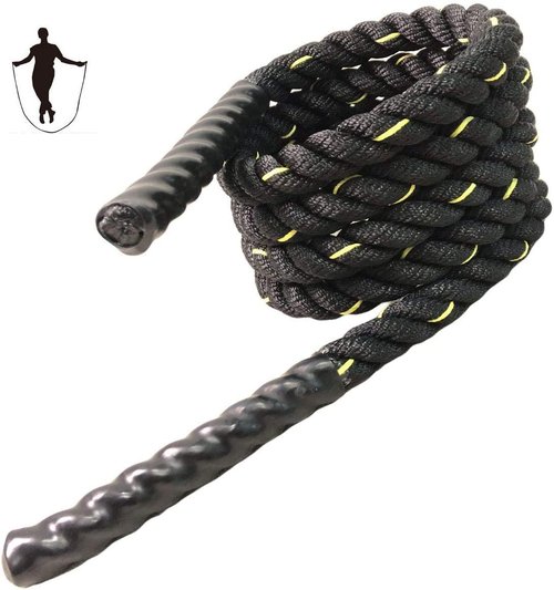Heavy Jump Rope Skipping Rope Workout Battle Ropes for Men Women Total Body Workouts Power Training Improve Strength Building Muscle