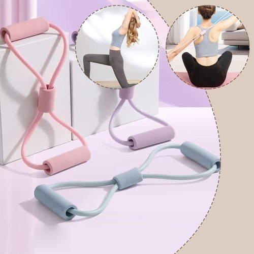 Prndkhn 2025 New Resistance Band, Figure 8 Resistance Band with Handles, Stretch Fitness Strap for Full-Body Workouts, Strength Training, Flexibility, Exercise Elastic Rope for Home, Gym