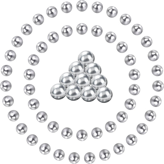 100 Pieces .43 Caliber Aluminum Paintball Ammo 1.8 Grams Solid Resuable Seamless Paintball Powerful for Shooting Training Practice Fit for T4E Walther PPQ/ TPM1 and Glock17/G17 (Silver)