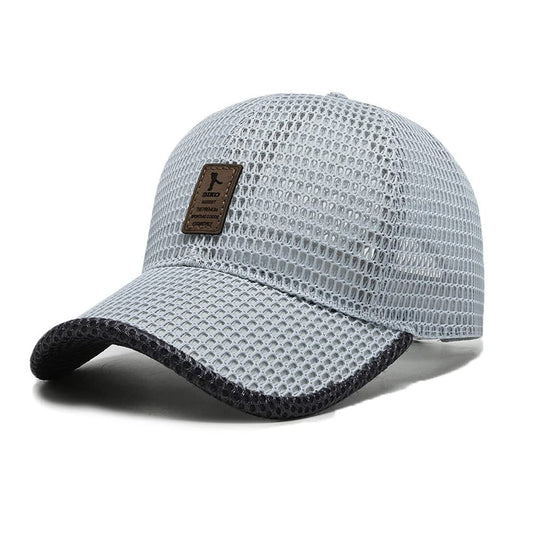 FASHIXD Summer Mesh Baseball Cap for Men Women Golf Running Hats (1-Gray)