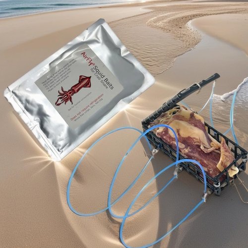 AirFly Heavy Surf 6-Loop Crab Trap for Fishing Poles – Lead-Free, USA-Made, Premium Durable Loops – Ideal for Dungeness, Blue, Rock Crabs – Includes Bait & Reserve Loops