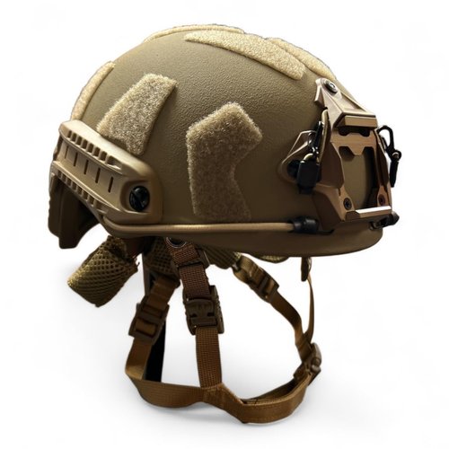Coyote Brown Level IIIA High Cut Fast Tactical Helmet with Accessory Mounts (L 57-60CM)