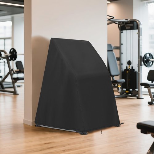 Safipotts Squat Rack Cover Compatible with K KiNGKANG, 420D Heavy Duty Waterproof Workout Equipment Cover with Corner Buckles, Fitness Equipment Covers with Drawstring, Black