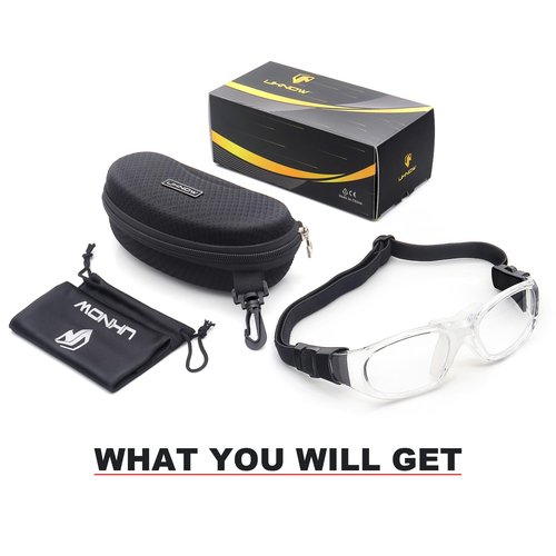 UKNOW Sports Goggles, Anti Fog Protective Eyewear, UV Protection Sports Glasses for Basketball, Racquetball, Pickleball