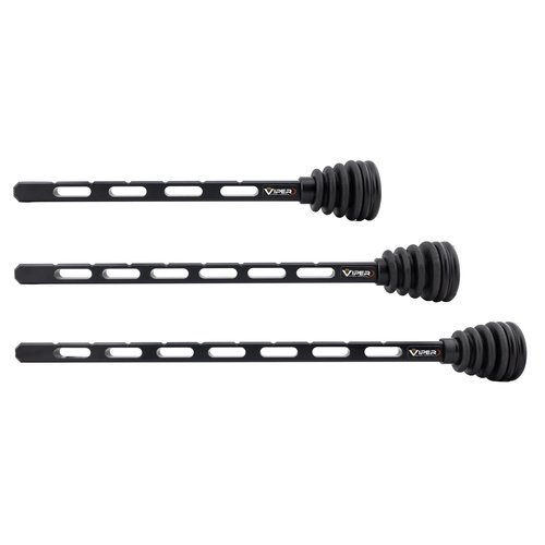 Viper Archery - Dovetail Riser Stabilizer for Compound Bows - Fits Directly in Bow Riser. Adjustable Length, Includes Lock Knob, Dampener & Weights - Archery Stabilizer Proundly Made in USA (10-inch)