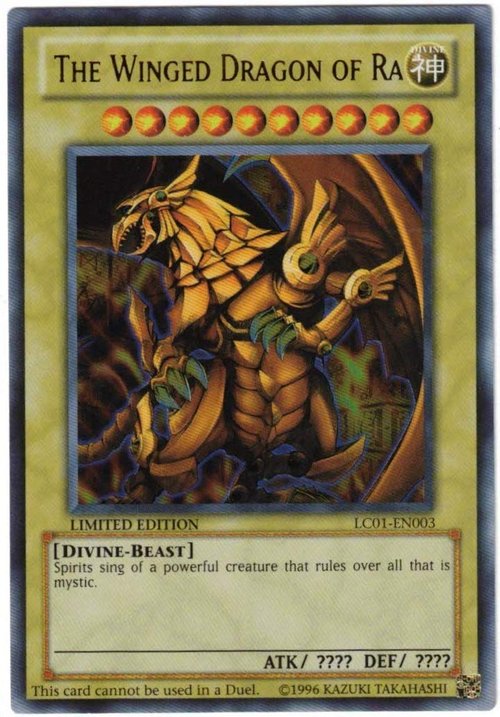Yu Gi Oh Legendary Collection Ultra Rare God Card Set of 3 Egyptian God Cards Slifer, Obelisk Ra (Limited Edition) Ultra Rare Version