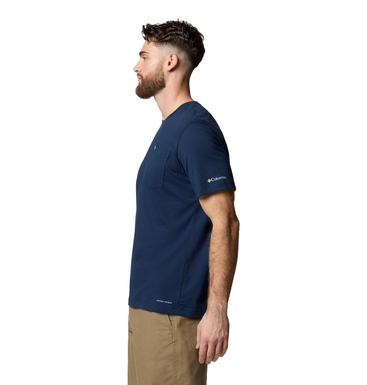 Columbia Men's Thistletown Hills Pocket T-Shirt, Collegiate Navy Heather, Large