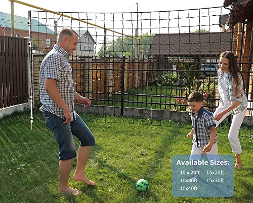 15x20ft Soccer Backstop Net - Heavy Duty Nylon Barrier for Sports Practice