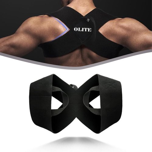 Olite Fitness Heavy Shoulder Straps,Bench Press & Shoulder Training Assist Straps, Chest-Opening & Back-Straightening Support, Posture Corrector For Hunchback (L)