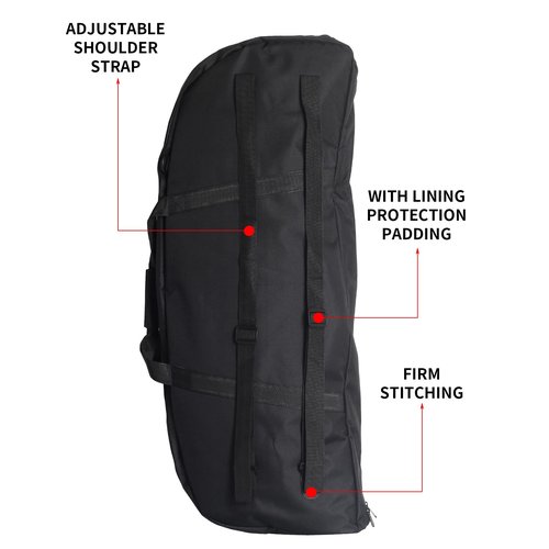 FENJANER Archery Compound Bow Case Soft Bow Bag with Arrow Quiver Light-Weight Bow Carry Bag with Adjustable Shoulder Strap & Backpack Straps for Adults Hunting and Target Practice (45", Black)