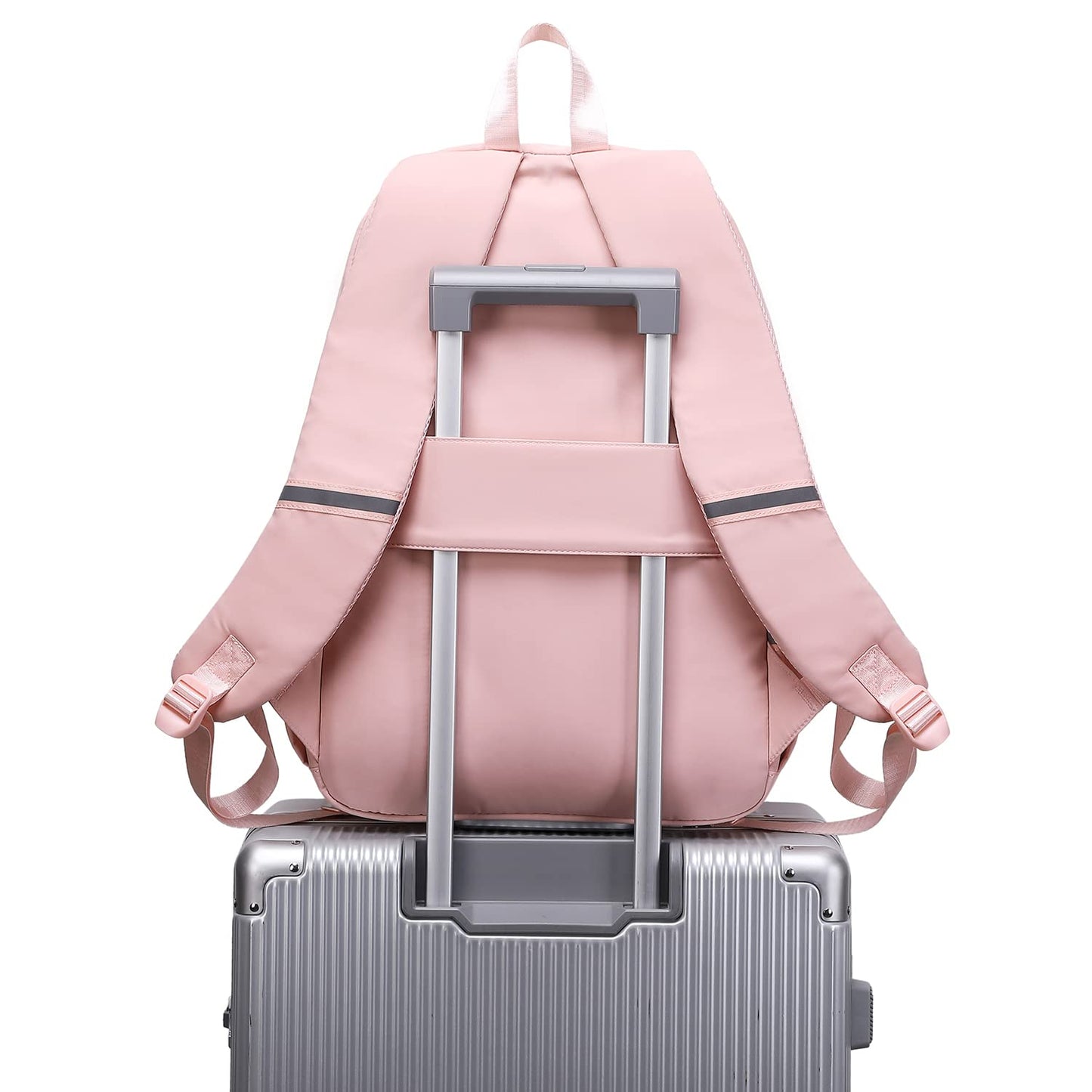 abshoo Big Student Laptop Backpack For College Women Middle High School Teen Girls Bookbag Travel Daypack (Pink)