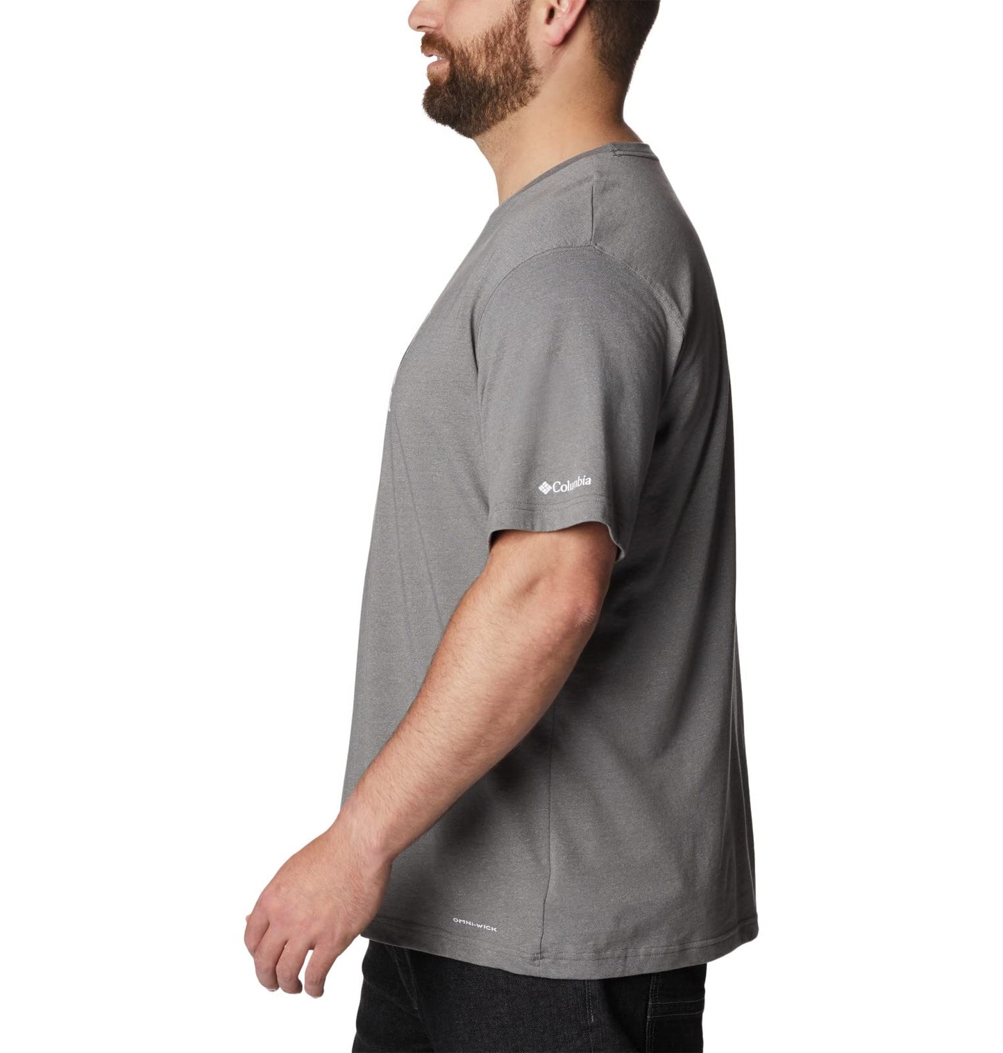 Columbia Men's Thistletown Hills Graphic Short Sleeve, City Grey Heather/Hikers Graphic, 2X Tall
