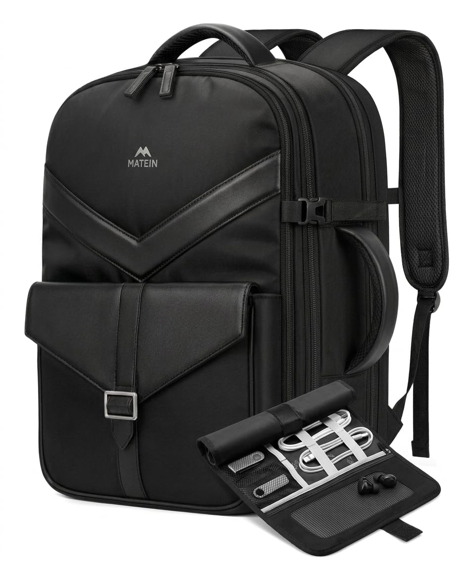 MATEIN CLASSIC Personal Item Backpack with Detachable Tech Organizer